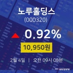 노루홀딩스주식현재가  4일  현재 10,950원
