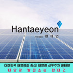 대처에너지, 태양광 선두주자 한태연 태양광발전소