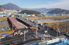양산교 재가설 교통우회가교로 교통전환
