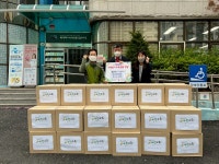 의정부시 물댄동산수림교회, 여성 위생용품·마스크 50상자 기부