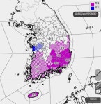 [기상청 속보] 충남 보령 호우경보, 예상 강수량 20~60mm…주의보 지역도