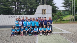 [포토스토리] 포천시재향군인회, 태국군 참전기념비에서 현충시설 정화활동