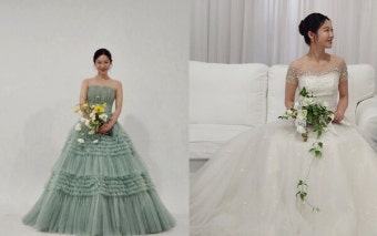 11기 옥순, 웨딩드레스 공개…'나는솔로' 순기능 확실하네