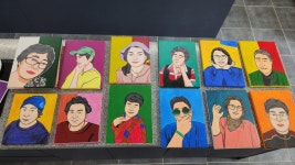 [르포]포천 호박마을, 팝아트 3번째 수업서 개성 넘치는 자화상 탄생!