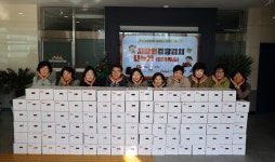 주안에프앤비, 익산노인복지관에 김장김치 100박스 전달