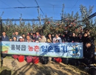 홍북읍, 과수농가 일손돕기 추진