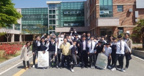 진주시, 초장동 행정복지센터 경남자동차고등학교 학생들과  환경정비활동 가져