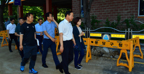 성남시, 야탑10교 교량 배관 터지고 교각 균열 긴급복구 조치
