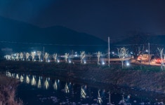 남해군 화천 고향의 강, 야간 경관조명 점등