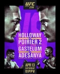 [UFC 236] 더스틴 포이리에, 이스라엘 아데산야 잠정 챔피언 등극