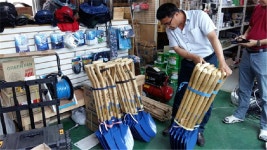 산청군 여름철 홍수해 대비 수방자재 점검