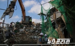 또 안전 불감증, 안전은 먼곳 공사안내 표지판 하나 없는 철거 현장 붕괴사고