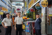 김태한 대전소방본부장 전통시장 현장점검