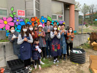 포천시, 우리동네 학습공간 신북작은도서관 벽화‧화단 조성