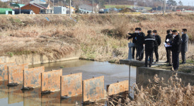 서산시의회, 양대동 취입보 재설치 사업현장 점검