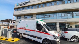 [NF포토] 유성구보건소, 대전시 백신접종 첫 날...007작전 방불