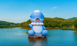 진주 캐릭터 하모 금호지에서 영천강으로 이사갑니다