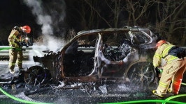 충남 논산시 인근 호남고속도로서 BMW차량 화재...1억1300만 원 피해