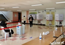 [NF포토] 충남 홍성군 내포중학교에 마련된 20대 대선 투표소