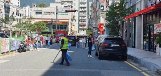 [포토]양산시 물금읍 거리를 깨끗하게
