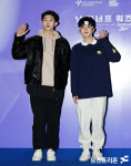 [NF포토] 싸이퍼 현빈-석원, 잘생긴 투샷(2023 S/S 서울패션위크)