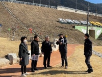 진해구, 석동 해뜰광장 그린생태문화숲 조성사업현장 점검