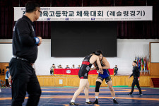 대구한의대서 전국체육고등학고 레슬링대회 열려