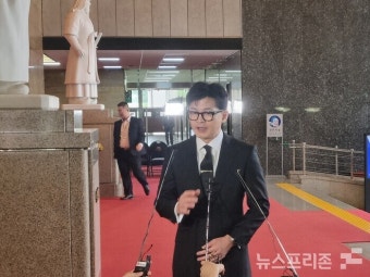 한동훈, 野 수원지검 항의 방문하자 