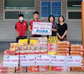 롯데건설(주) 샤롯데봉사단 양덕팔용팀, 마산회원구에 식료품 기탁