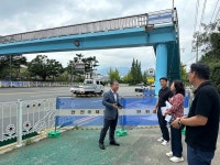 마산회원구, 봉암 서광아파트 앞 육교 승강기 설치공사 현장점검