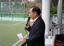 [포토] 하윤수 부산시교육감, 해운대중학교 체육대회 격려