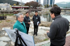 진해구, 대장천 하류 여울 정비공사 현장 점검