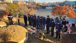 합천군 재향경우회, 고(故) 유영섭 경위 충혼묘서 참배