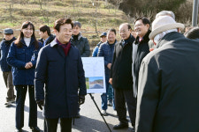 조규일 진주시장, 하촌동 마을진입도로 개설완료 현장 최종점검