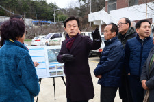 조규일 진주시장, 대곡 송곡마을 도로개선공사 현장방문·점검