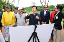 조규일 진주시장, 정촌면 죽봉·내동면 유수 파크골프장 현장 방문