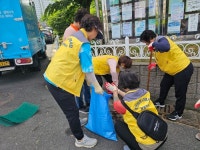 성산구 반송동120봉사단, 집중호우 대비 배수시설 점검∙정비