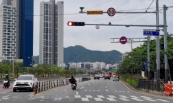 거제시 장평육교교차로~중곡육교교차로 최고 속도 50km/h로 하향 조정