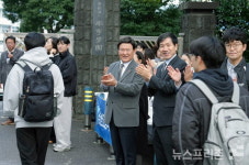 [포토]김광수 제주교육감, 남녕고등학교  찾아 수험생 응원