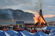 산청군, 예타 통과 염원 정월대보름 달집태우기