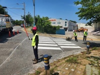 진해구, 웅천서로41번길 등 차선 재도색공사 착공