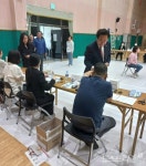 [포토] 제21대 대통령 선거 박상웅 국회의원, 경남 밀성여자중학교서 소중한 한 표