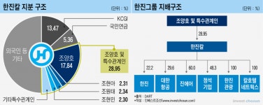 [Invest]지분 승계 초읽기 조원태 사장…딜레마 된 한진칼 주가