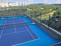 선진국형 테라스 코트 개장한 테니스핏동탄 임성수 대표