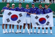 정현, 카자흐스탄전 승리…한국 데이비스컵 월드그룹 예선 복귀