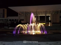 [진도] 향토문화회관 음악분수 공연 시작 야간 관광 준비완료