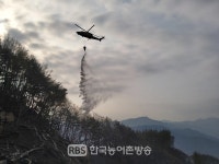 장수군 산서면 백운리 신흥마을 뒷산에서 산불발생