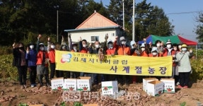 김제시, 노인일자리 사계절농장 일손돕기 나서