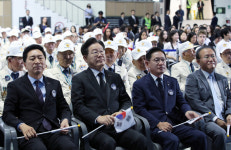 [포토] 6·25전쟁 제73주년 행사 참석한 김기현·이재명·배진교·윤재옥