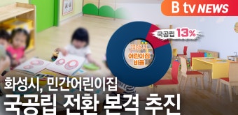 [B tv 수원뉴스]화성시, 민간어린이집 국공립 전환 본격 추진